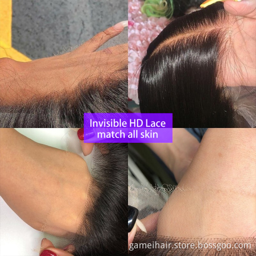 Wholesale Raw Remy Mink Brazilian Straight Virgin Cuticle Aligned Lace Front 10 Short Bob 100% Human Hair Wigs For Black Women
